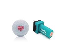 SWVL Sports Large Golf Ball Stamp Markers, Japanese Inks, Cool Design Stampers (Heart)