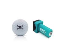 SWVL Sports Large Golf Ball Stamp Markers, Japanese Inks, Cool Design Stampers (Skull & Crossbones)