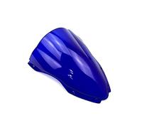 SWVYDC Windshield Visor Wind Fit For ZX10R ZX 10R ZX-10R 2016 2017 2018 2019 Black Racing Screen Windshield WindScreen Double Bubble(Blue)