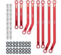 SWX Higher Extra Clearance RC Links Linkage Set for 1/24th Axial SCX24 Gladiator AXI00005 RC Crawler Car Upgrad (Red)