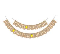 SWYOUN Burlap She Found Her Main Squeeze Banner Lemon Bridal Shower Party Supplies Lemonade Bachelorette Party Decoration