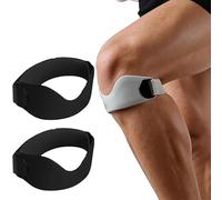SWZEC Flexwrap knee brace Patellar Support Strap For Knee Pain and Tendonitis (2 Straps Included)(Black)
