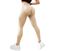 SWZEC Ionix Labs Sculpt 3D - Lift & Smooth Leggings - 2-Pack(Beige,M)