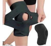 SWZEC Orthopulse FlexGuard Knee Pads | with Support Compression Springs and Tension Strap - for Stability - Pain Relief and Protection(2x-Duo Black,XXXL（90-110kg）)