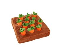 SWZEC THE CALM PET Calming Carrot Farm Plush Dog Chew Toys for Smalland Large Dogs (Brown,35cm x 35cm)
