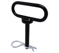 SWZHAI 1/2 inch Trailer Hitch Pin and Clip, 1/2 x 2.95 inch Tractor Towing Hitch Pins Black Handle, Trailer Gate Pin for Tractors, Towing RV, Golf Cart, 1 Pack
