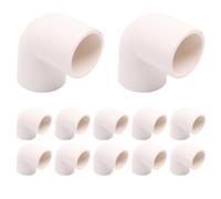 SWZHAI 12 Pack 1/2" 90 Degree PVC Elbow Pipe Fittings, 2 Way Right Angle PVC Pipe Adapter Fittings for DIY Shelves Garden, Furniture Build Grade SCH40 (Socket x Socket)
