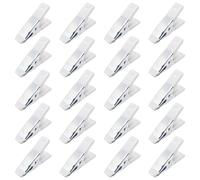 SWZHAI 20 Pcs 2 Inch Spring Clamps, Heavy Duty Clips Clamps for Backdrop, Metal Spring Clamp with Rubber Tips for Woodworking Household Camping Photography Projects (White)