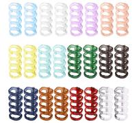 SWZHAI 24 Pcs Plastic Binder Rings, Multi-Color Loose Leaf Binder Rings Binding Spines Snap Split Book Rings, Small Binder Rings Clips for Notebook, Travel, Diary, Photo