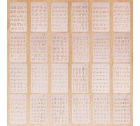 SWZHAI 24 Pieces Small Letter Stencils for Painting 4 x 7 Inch, Reusable Alphabet Stencils Letters and Numbers, Plastic Numbers Font Templates for Art Projects, Notebook, Home Decor