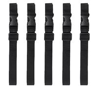 SWZHAI 5 Pcs Black Nylon Utility Strap, 0.8" x 39" Quick-Release Straps with Adjustable Buckle, Camping Backpacking Bike Packing Strap for Outdoor Activities, Bundling