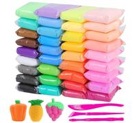 SWZY Ultra Light Magic Clay Set, Air Dry Modeling Clay for Kids, Soft Flexible DIY Kit, Non-Sticky Craft Clay for Boys & Girls Aged 3-12, 36 Colours for Home School Art