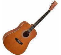 SX SD104KBR Brown Dreadnought Guitar