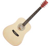 SX SD204G Gloss Transparent Red Dreadnought Guitar