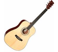SX SD704K Natural Matte Dreadnought Guitar