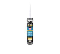 SX Siroflex Glue Screws White - Adhesive Acrylic Bond Grip Technology Ideal for Fixing Skirtings, Panels & Frames - 300ml