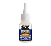SX Siroflex High Viscosity Superglue - Cyanoacrylate for bonding rubbers and plastics including PVCu - Fast setting and solvent free for interior and exterior use - 20gm, Clear