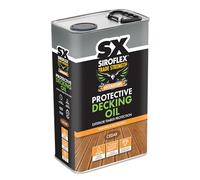 SX Siroflex Protective Decking Oil Cedar 5L - Water-Repellent Timber Treatment for Decking - Nourishes & Enhances Wood - Tough, Durable Finish