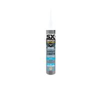 SX Siroflex Sanitary and Bath Silicone - For Sealing Bathrooms and Kitchens with Acetoxy Curing Providing a Long Lasting Flexible Waterproof Anti Fungal Finish for Interior Applications - 310ml, Clear