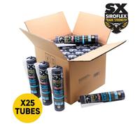 Sx Siroflex Sanitary & Bath Silicone Clear 300Ml - 25 X 300Ml - Ideal For Kitchens, Bathrooms, Showers & More, Anti Mould