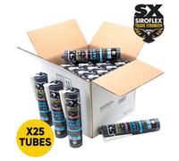 Sx Siroflex Sanitary & Bath Silicone White 300Ml - 25 X 300Ml - Ideal For Kitchens, Bathrooms, Showers & More, Anti Mould
