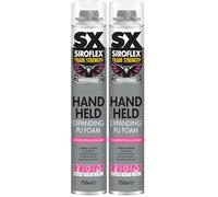 SX Trade Strength Hand Held PU Expanding Foam - Gap Filler - Fixing & Insulating - Polyurethane Based - Quick Drying - 750ml (Pack of 2)