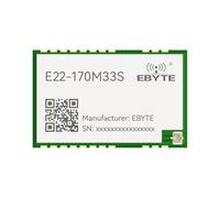 SX1262 170MHz Lora Wireless Transmitter Receiver SPI CDEBYTE E22-170MxxS 22-33dBm Long Range 6-16km TXCO SMD Low Power FSK and GFSK Built-in P LNA (170M 33dbm 16km)