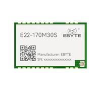 SX1262 170MHz Lora Wireless Transmitter Receiver SPI CDEBYTE E22-170MxxS 22-33dBm Long Range 6-16km TXCO SMD Low Power FSK and GFSK Built-in P LNA (170M 30dbm 10km)