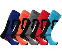 SX167-4-6 - Boys Ski Socks 5 Pack - 4-6 - (EU 37-39)
