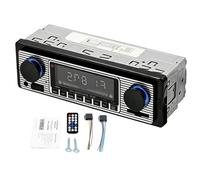 SX5513 Wireless Car Stereo, Single Din Car Radio Receiver, Bluetooth Music Streaming, MP3 Player, Wireless Calling, FM Radio, USB & SD Card Ports, Remote Included, Dual Knobs
