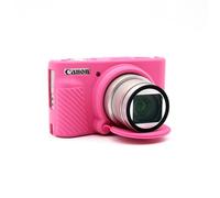 SX730 SX740 Camera Case,Soft Silicone Protective Case Ultra-Thin Lightweight Cover for Canon PowerShot SX740/SX730 HS Camera with Detachable Lens Cover (Rose Red)