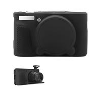 SX730 SX740 HS Camera Case for Canon Silicone PowerShot Anti-Scratch Soft Slim Fit Ultra-Thin Lightweight Protective Full Pritection with Removable Lens Cover Accessories(Black)