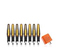 SXA39YPL Motorcycle Indicators Turning Motorcycle LED Turn Signals Light Flasher Flowing Water Built Relay 12LED 10MM Turn Signal Lamp Motorcycle Flashing Lights