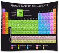Sxakswol Periodic Table of Elements Tapestry Patterns 3D Tapestry Wall Hangings Tapestry for Bedroom Aesthetic Art Print Living Room Dorm Home Tapestries 200x150 cm for Kids Adults a-709