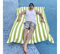 SXBCyan 140x180cm Floating Bean Bag Cover For Swimming Pool With Inner Liner No Filler -Reusable Bean Bag For Swimming- Floating Bean Bags Pouf Cover Home Outdoor Garden Beach Camp(Light green)