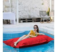 SXBCyan Floating Bean Bag For Pool No Filler - Reusable Bean Bag For Swimming- Outdoor Stripes Bean Bag Pouf Cover-Water Play Lounge Chair (Color : Red, Size : 140x180cm Empty cover)