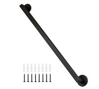 SXBHDM Handrail for Stairs, 1m 1.2m 1.5m 1.8m 2m 2.5m 3m 3.3m 3.6m 4m 4.2m Black Stair Banister Rail, Wall Mounted Staircase Handrail with Fittings(14ft/420cm)