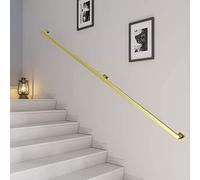 SXBHDM Modern Gold Stair Handrail Grab Bar 1-20 Feet Kit, Wall Mount Hand Rail for Indoor Stairs Support, Staircase Banister Railing Non-Slip Grab Bar (Size : 7ft/210cm)