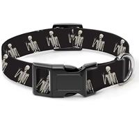 SXboxing Dog Collar, Cute Dog Collar for Small Medium Large Dogs, Personalized Adjustable Soft Pet Collars with Quick Release Buckle for Walking Running, Cool Rock Skull