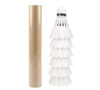 SXCCNW 6 Pcs Shuttlecocks Badminton, White Shuttlecocks, Professional Duck Feather Badminton, Feather Shuttlecocks Badminton for Professional Training or Family Outdoor Sports