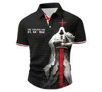 SXcggal Mens Union Jack Polo Shirts with Button Down Collar British Pride Graphic Tee Casual Short Sleeve Tops Soft Fabric Comfortable Fit for Outdoor Fun,Black,XXXL