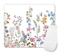 SXCKANG Beautiful Floral Mouse Pad, Square Personalized Premium Texture Custom Computer Cute Mouse Pad Design, Women Mousepad with Washable Cloth Non-Slip Rubber Base for Office, Blooming Flower