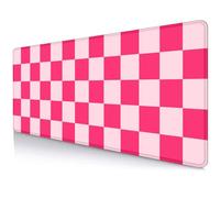 SXCKANG Hot Pink Cool Large Gaming Mouse Pad XL, Aesthetic Checkered Desk Pads, Computer Extended Mouse Pad Girly Women Design Kids Girls Teen Pretty Modern Decorative Art Office Mousepad for Laptop