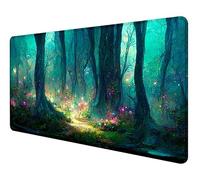 SXCKANG Mystic Forest XL Mouse Pad, Mood Desk Mat, Keyboard Mat, Big Computer Mousepad, Full Desk Decor Accessory, Gaming Deskpad - 35.4 x 15.7 in
