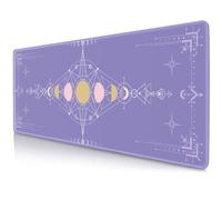 SXCKANG Pastel Purple Moon Phase Desk Mat Cute, Goth Witchy Celestial Large Gaming Mouse Pad, Extended Mousepad Desk Pad for Women Gamer Office, Computer Accessories, Tarot Alter Mat, 31.5 X 11.8 in