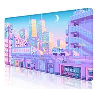 SXCKANG Vaporwave Tokyo City Anime Desk Mat, Kawaii Extra Large Mouse Pad, Anime Aesthetics Scenery XL XXL Gaming Mouse Pad, Desk Accessories for Men Women Office Decor 35.4 x 15.7 in