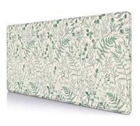 SXCKANG Vintage Botanical Desk Mat, Green Aesthetic Large Mouse Pad, Magical Forest Plant Nature Extended Cute Mousepad Office Desk Computer Accessories Gifts for Women Gaming Decor, 35.4 x 15.7 in