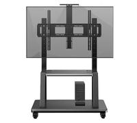 SXDHOCDZ Outdoor TV Car on Wheels, Equipped with 360 ° Rotating Universal Wheels, Suitable for Televisions Ranging from 60 to 100 Inches(black,110 * 50cm/618)