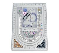 SXDMHYB Bead plate, bead measuring plate, jewelry design tray, bead design table, suitable for necklace, jewelry production, design, measurement, DIY production