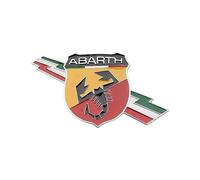 SXDZHK Car Emblem for Abarth 595 2016-2023, Metal Front Grill Badge, Stylish Lettering Logo, Easy Peel-and-Stick Application
